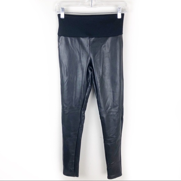 Assets- Spanx Black faux leather leggings size: S - Picture 2 of 10